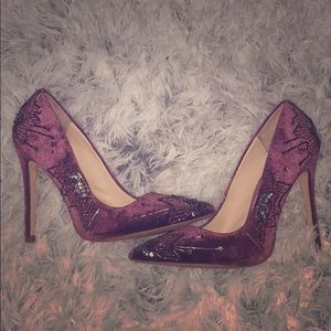 Velvet shoes